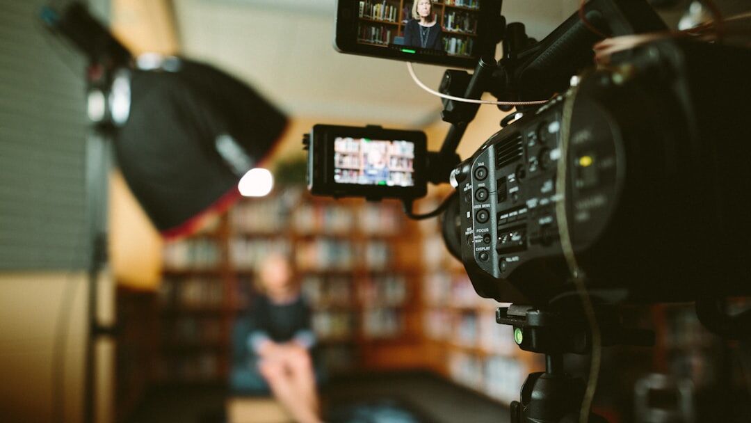 Video camera filming a TV show production